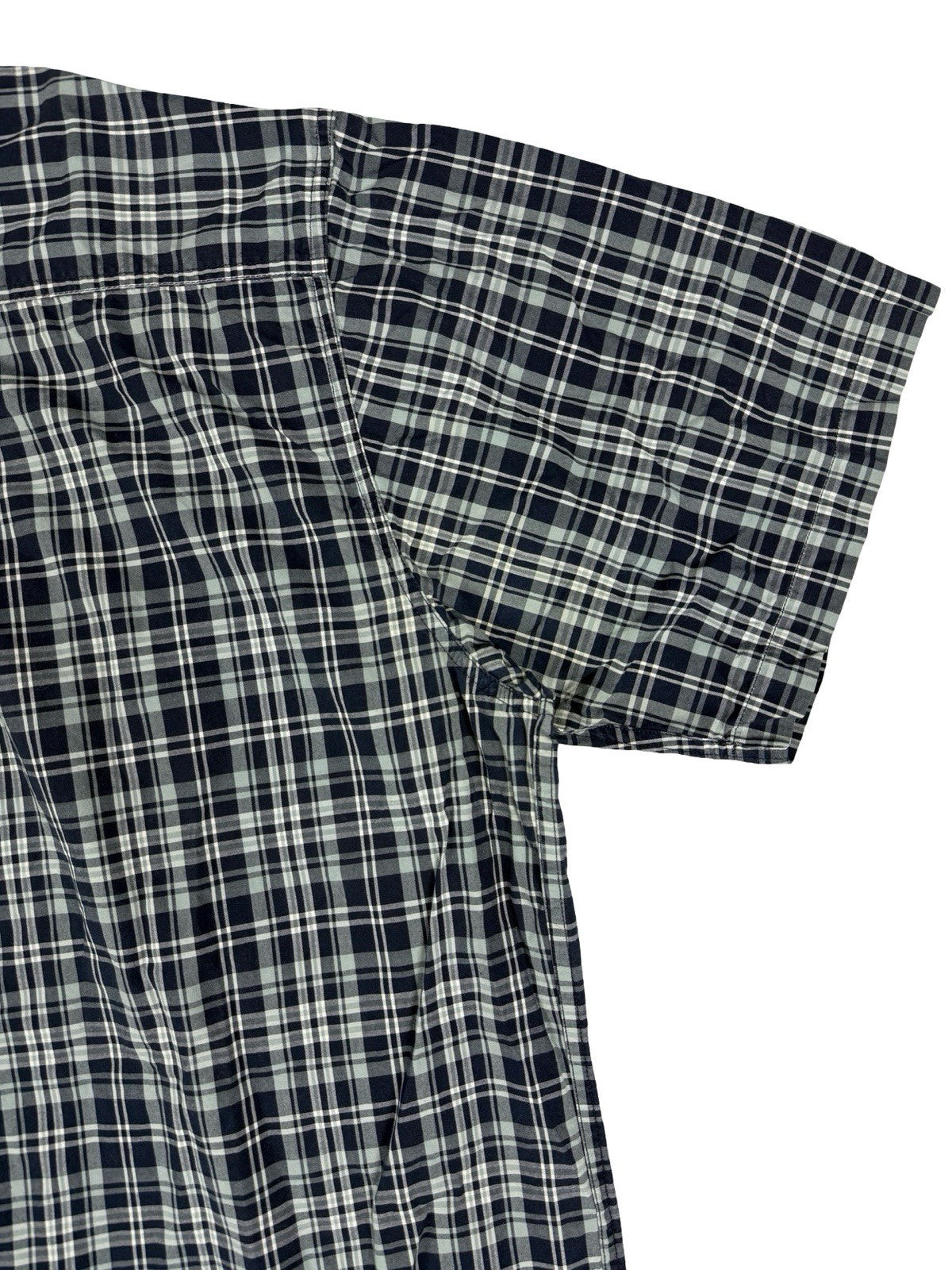 Carhartt Essential Blue Plaid Short Sleeve Button Cotton Shirt 2XL