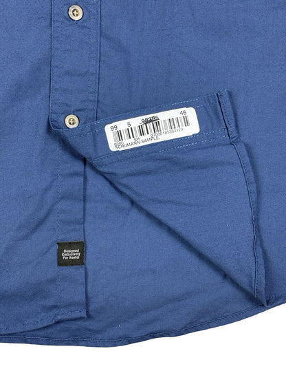 Carhartt Blue Short Sleeve Button Work Shirt Medium