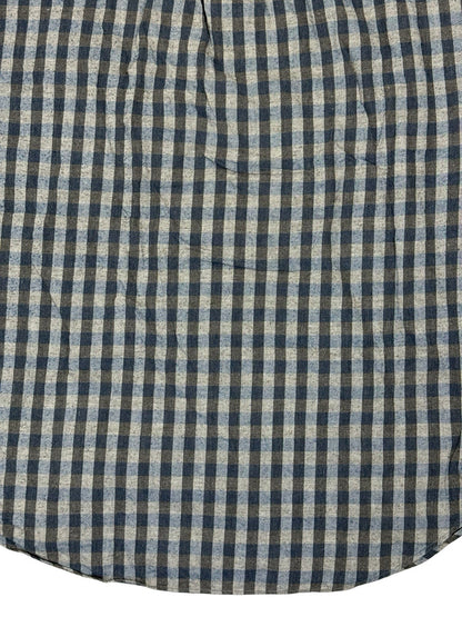 Tommy Hilfiger Blue Check Retro Collared Shirt Large