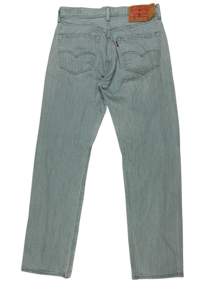 Levi's 501 Green White Oak Cone Denim Straight Leg Jeans 32W 31L