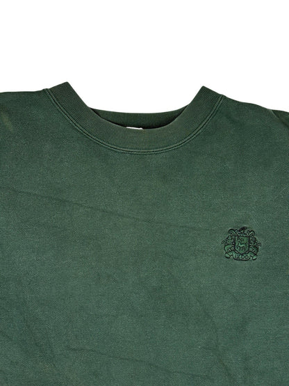 IZOD Green Retro Embroidered Cotton Blend Jumper Medium