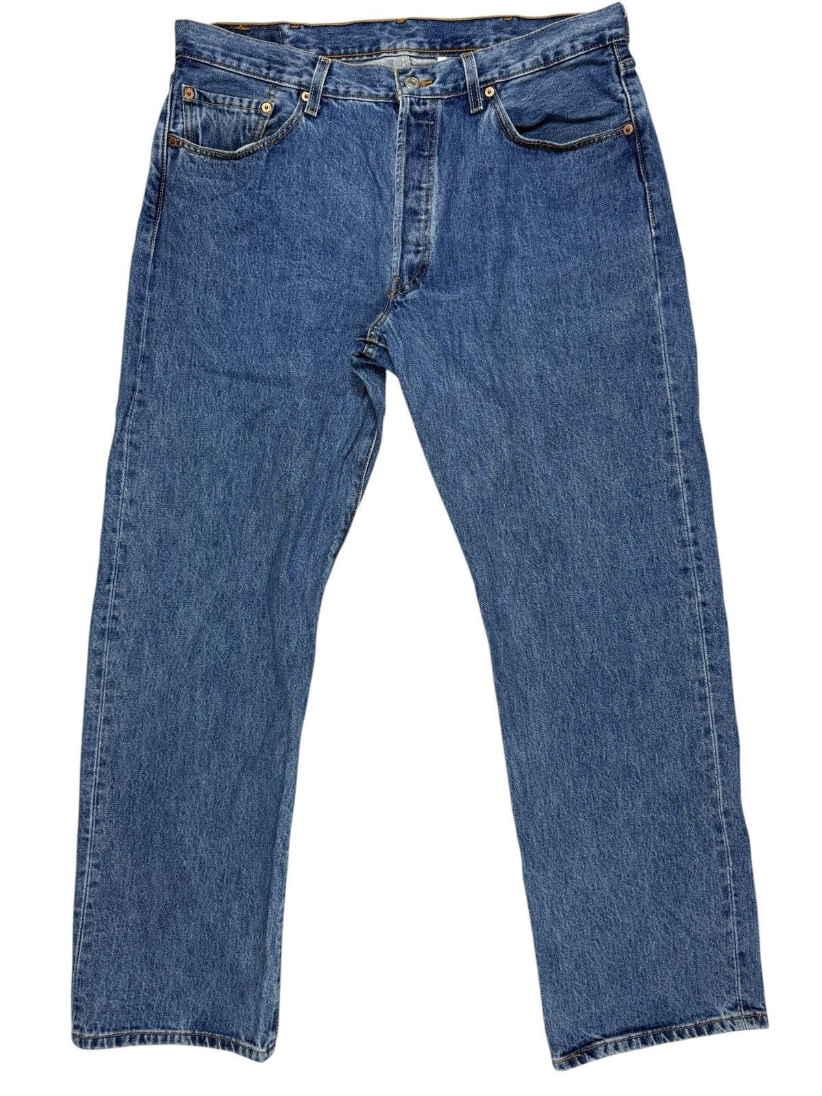 Levi's 501 Retro Blue Straight Leg Denim Jeans 38W 32L