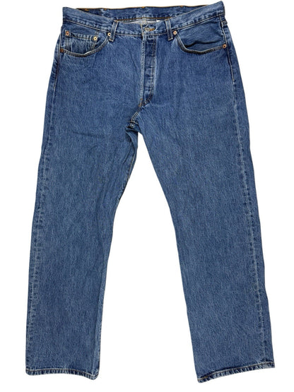 Levi's 501 Retro Blue Straight Leg Denim Jeans 38W 32L