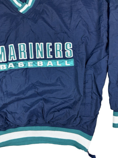 Starter Vintage Seattle Mariners Blue Pullover Windbreaker Jumper Medium