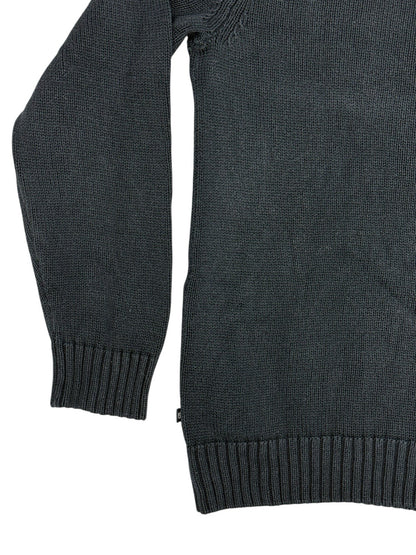Chaps Blue Cotton Retro Knit Jumper Small
