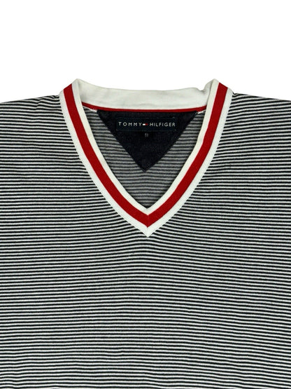 Tommy Hilfiger Retro Blue Striped Jumper XL