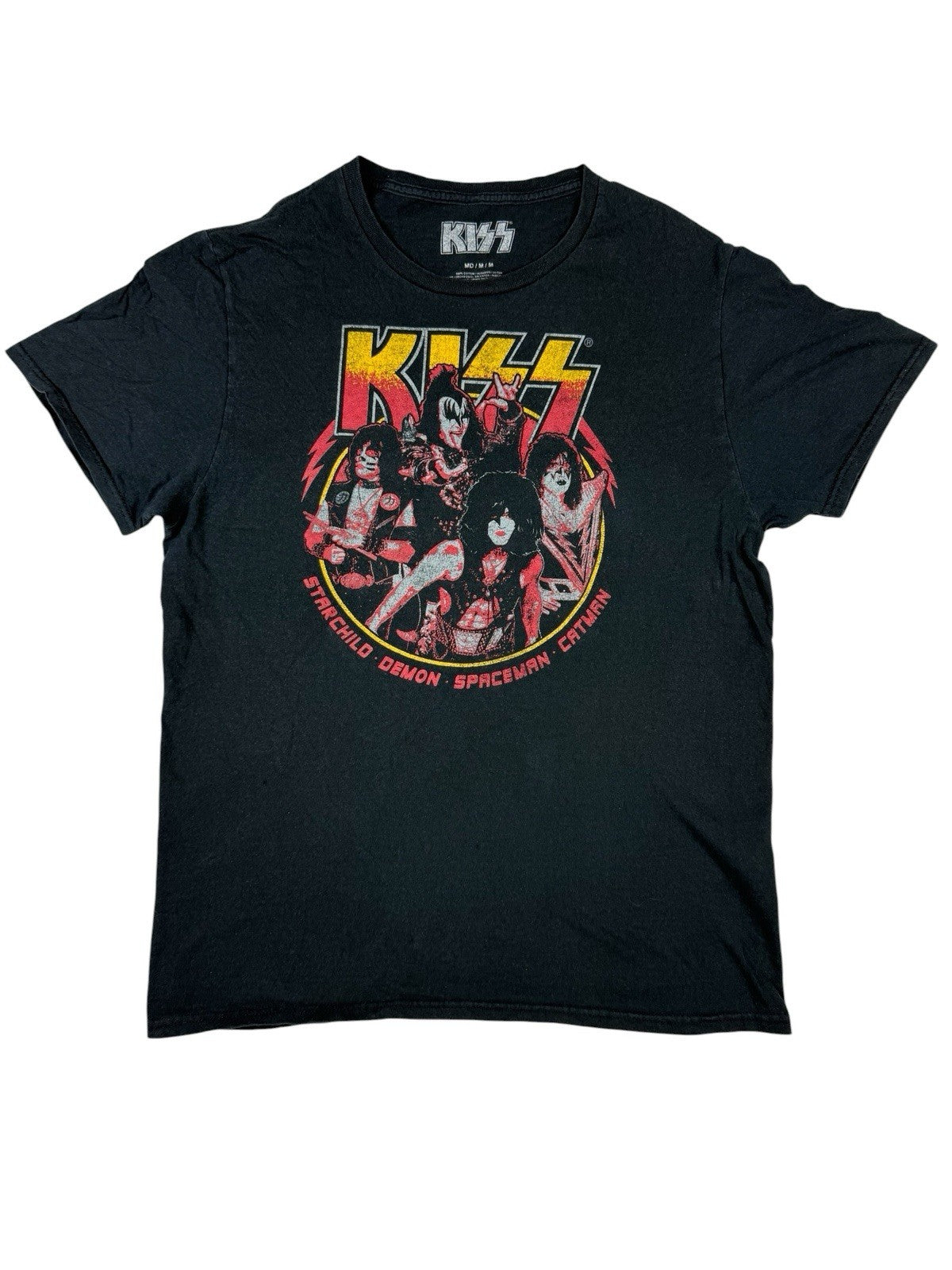KISS Rock Band Black Music Top Medium