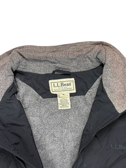 LL Bean Black Zip Fleece Lined Jacket 2XL Tall