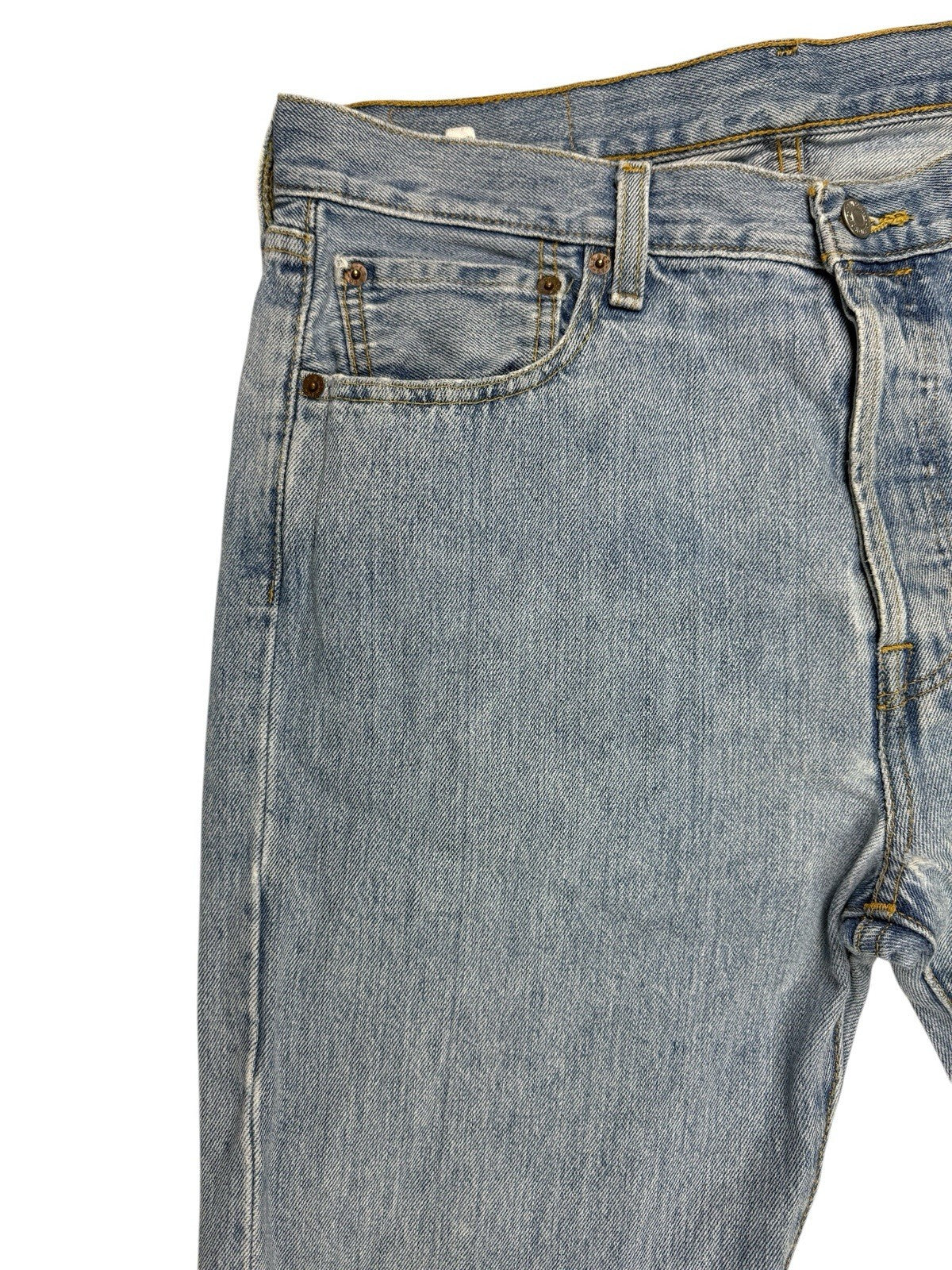 Levi's 501 Light Blue Straight Leg Denim Jeans 34W 30L