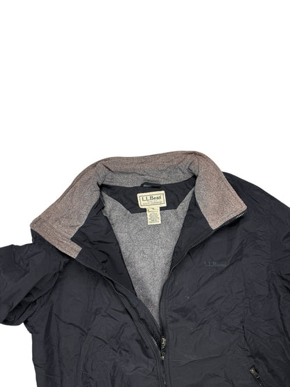 LL Bean Black Zip Fleece Lined Jacket 2XL Tall