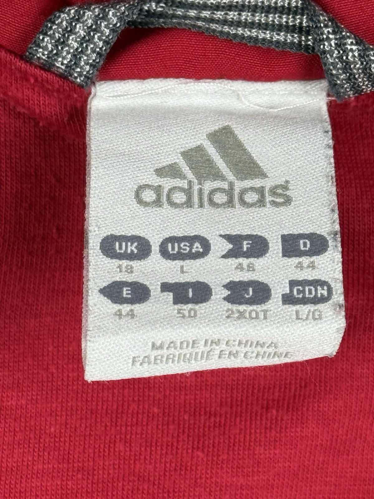 Adidas Vintage Red Zip Through Lined Track Jacket Size 18
