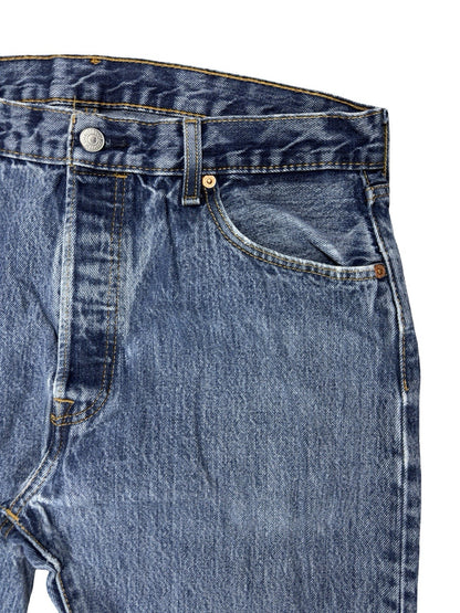 Levi's 501 Blue Straight Leg Denim Jeans 36W 32L