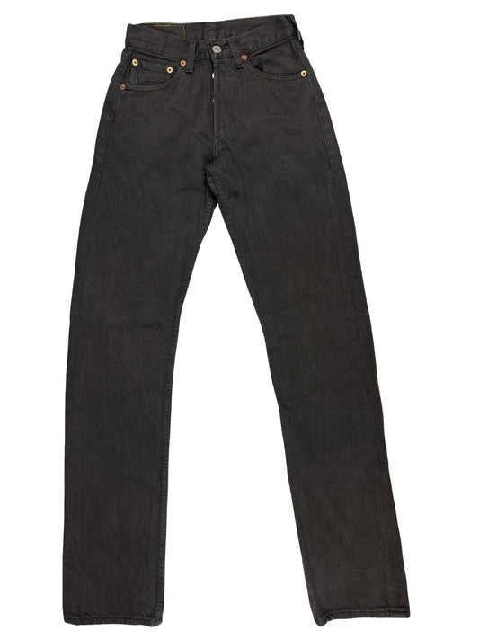 Levi's 501 Vintage Brown Straight Leg Denim Jeans 26W 34L