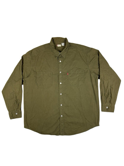 Levi's Y2K Green Button Western Denim Shirt Large