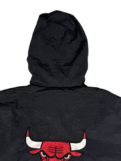 Starter Vintage 90s Black Chicago Bulls NBA Zip Windbreaker Track Jacket Medium