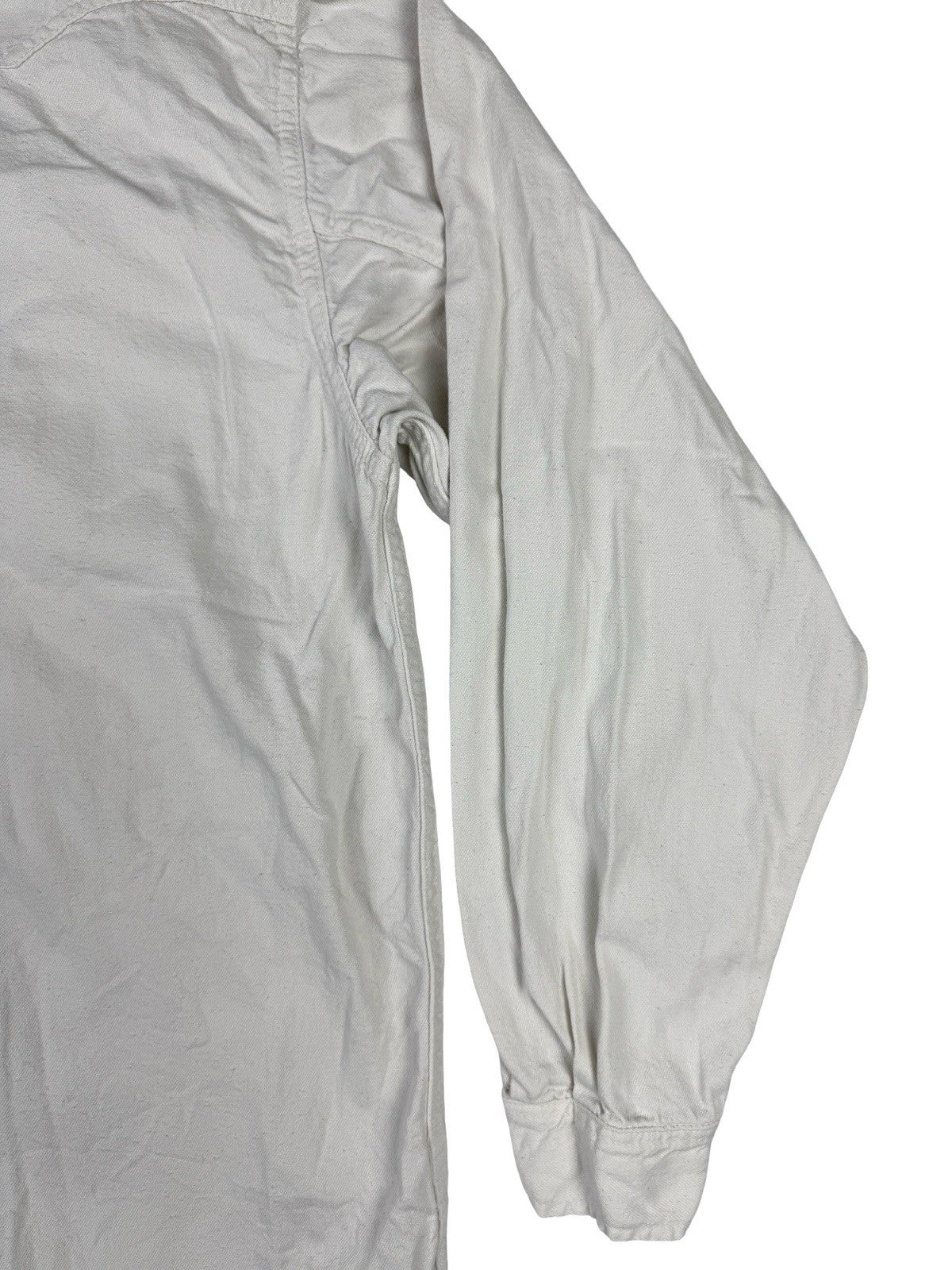 Levi's Vintage Pearl Snap White Western Long Sleeve Button Shirt Medium