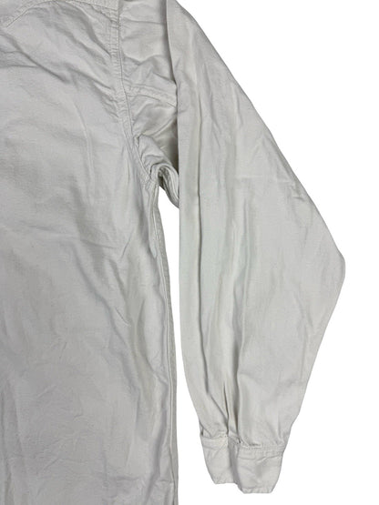 Levi's Vintage Pearl Snap White Western Long Sleeve Button Shirt Medium