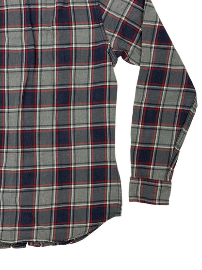J Crew Retro Blue Plaid Slim Fit Collared Shirt Small
