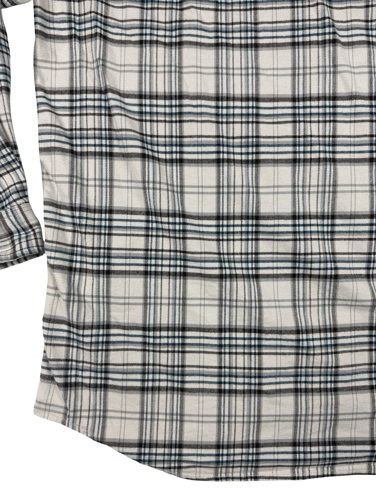 Carhartt Rugged Flex Relaxed Fit White Plaid Flannel Button Shirt 2XL Tall