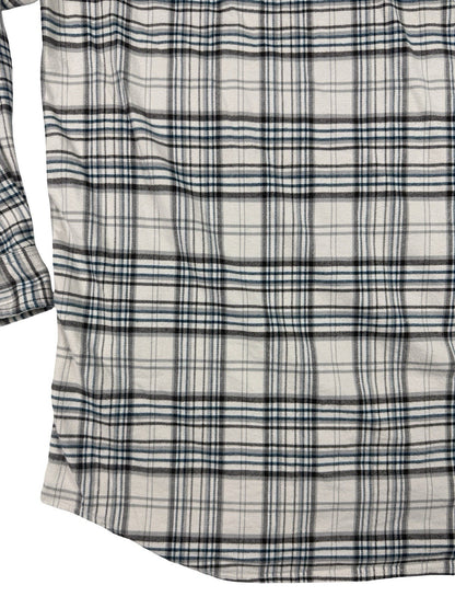 Carhartt Rugged Flex Relaxed Fit White Plaid Flannel Button Shirt 2XL Tall