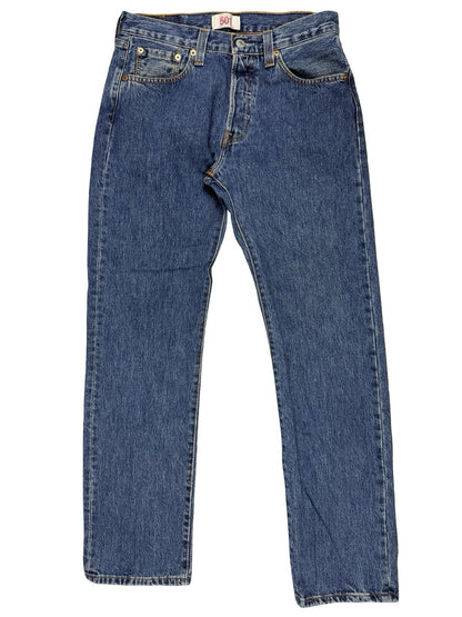 Levi's 501 Original Blue Denim Straight Leg Jeans Size 29W 30L