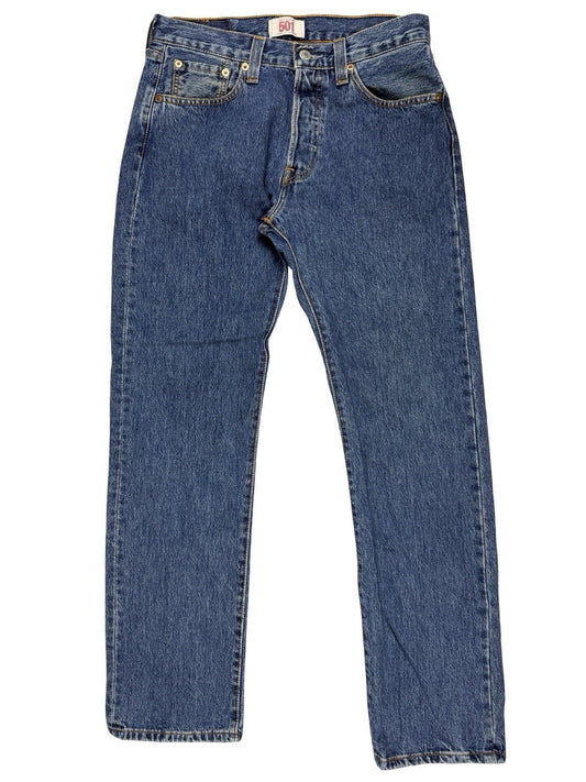 Levi's 501 Original Blue Denim Straight Leg Jeans Size 29W 30L