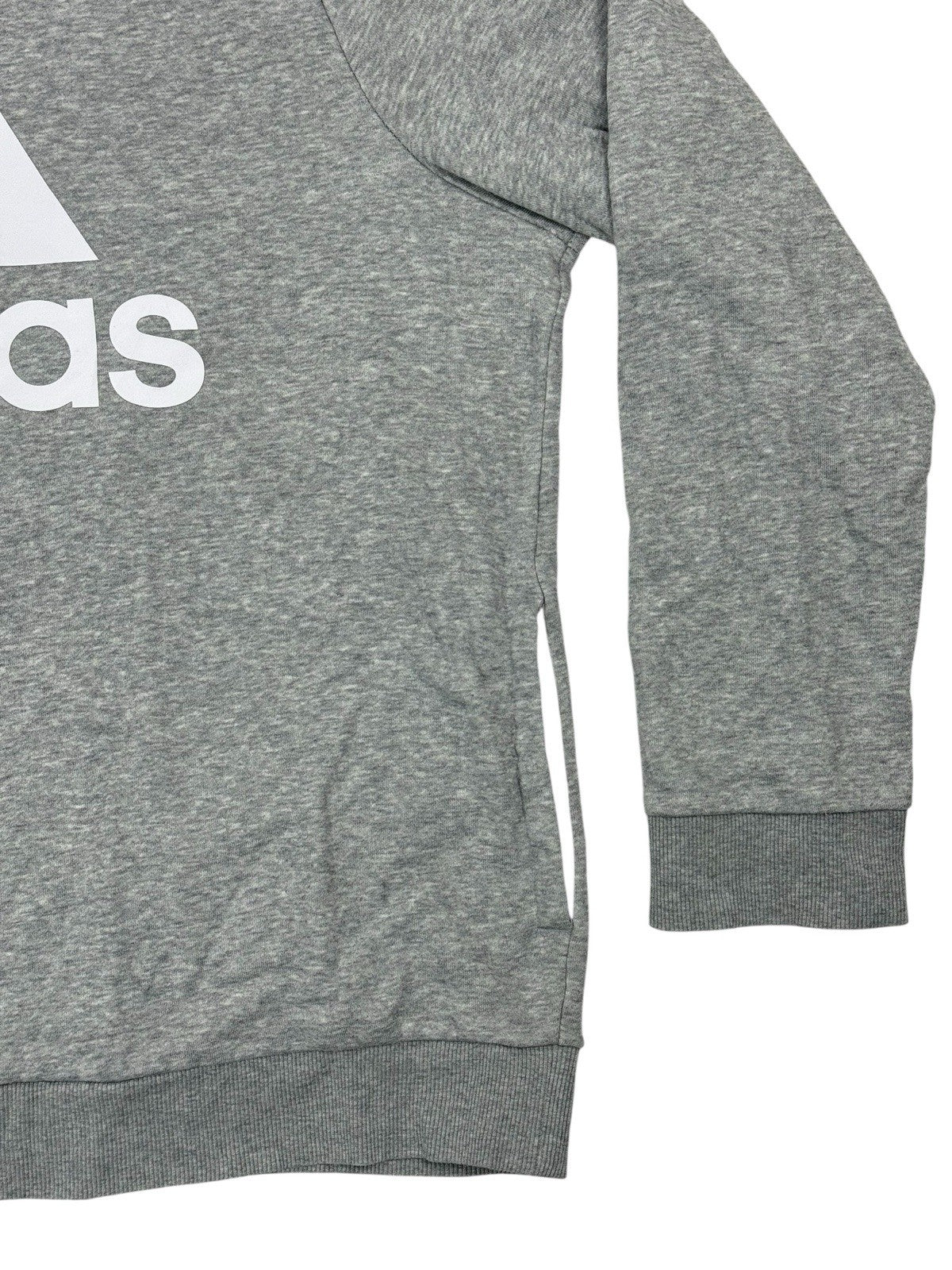 Adidas Grey Spellout Logo Hoodie 2XL