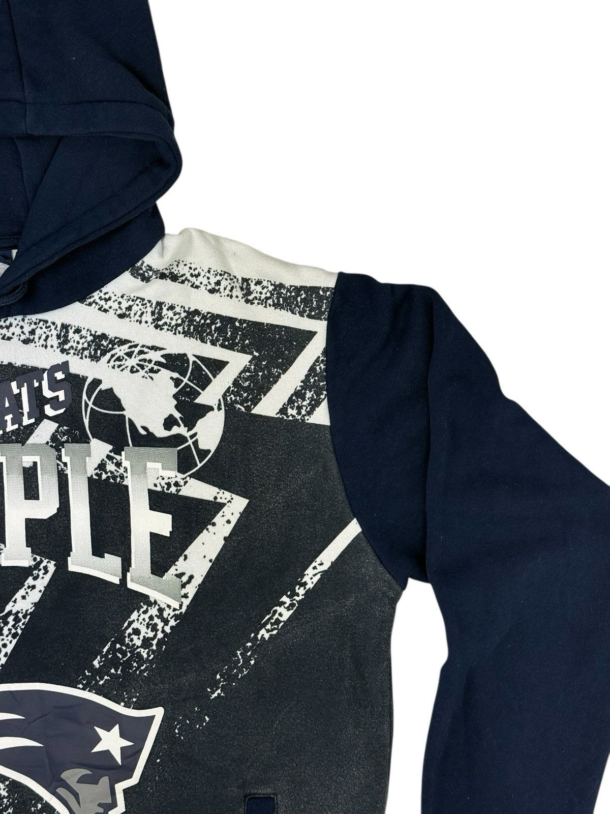 NFL Staple Blue New England Patriots Go Pats Hoodie XL