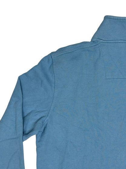 Nautica Light Blue Quarter Zip Embroidered Jumper Medium