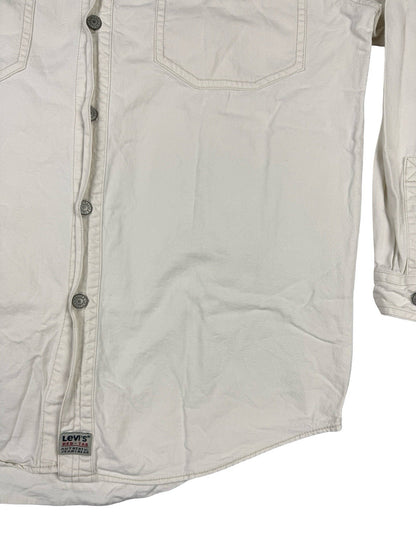 Levi's Vintage 90s White Button Cotton Western Shirt Size Small