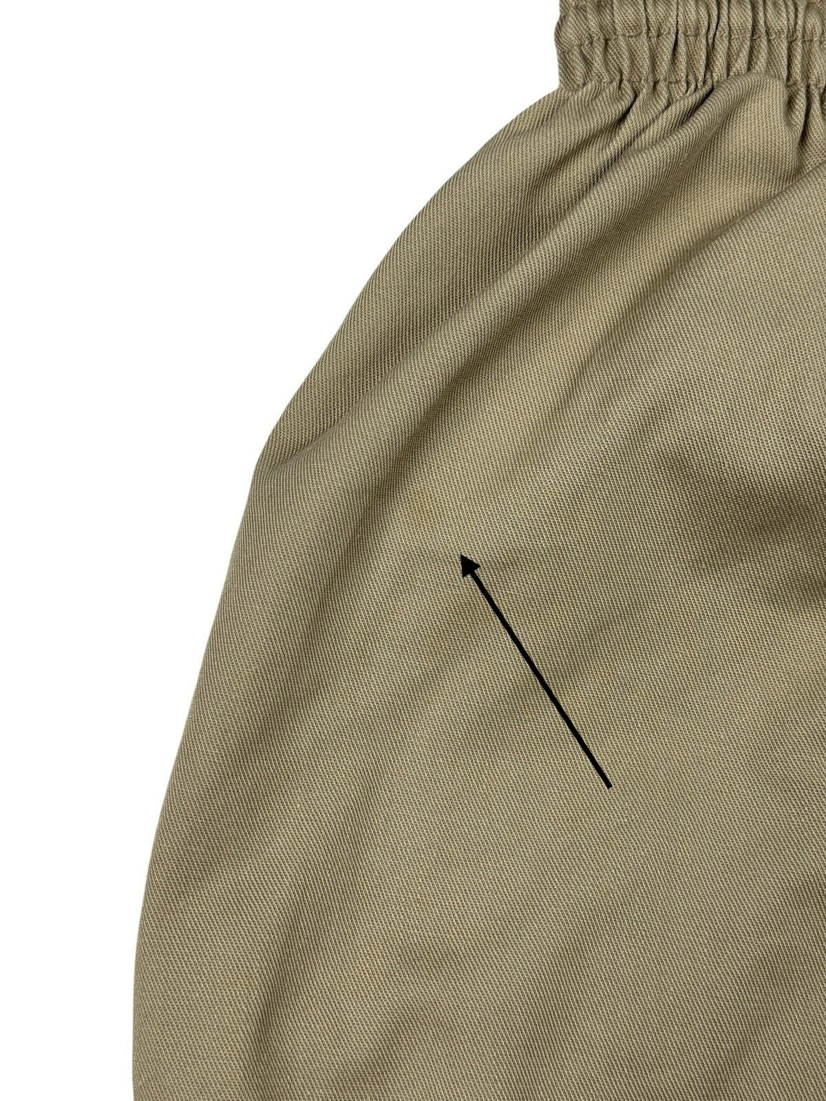 Spalding Retro Beige Lined Athletic Sport Shorts Large