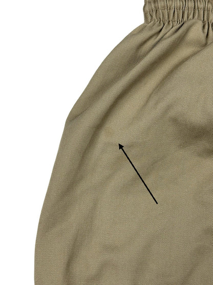 Spalding Retro Beige Lined Athletic Sport Shorts Large