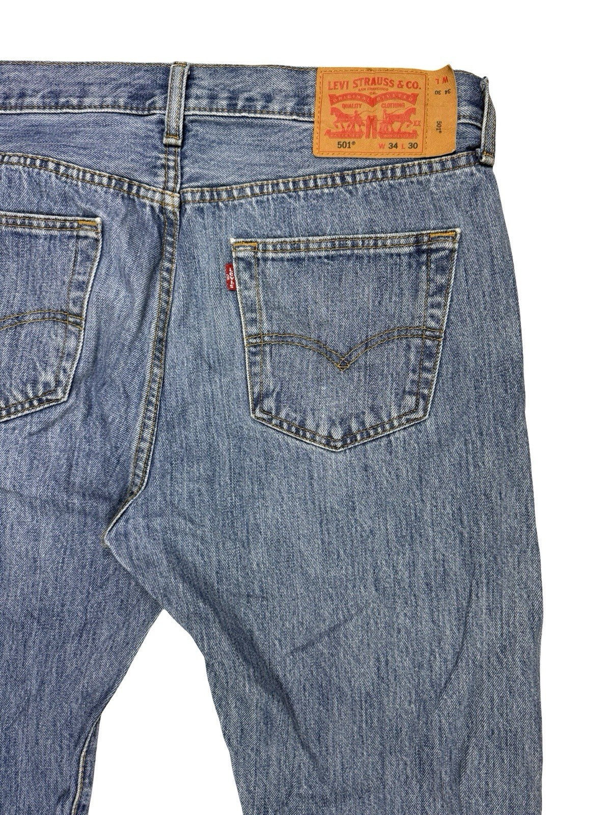 Levi's 501 Blue  Straight Leg Denim Jeans 34W 30L