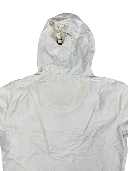 Napapijri Geographic White Retro 1/4 Zip Hooded Anorak Jacket Small