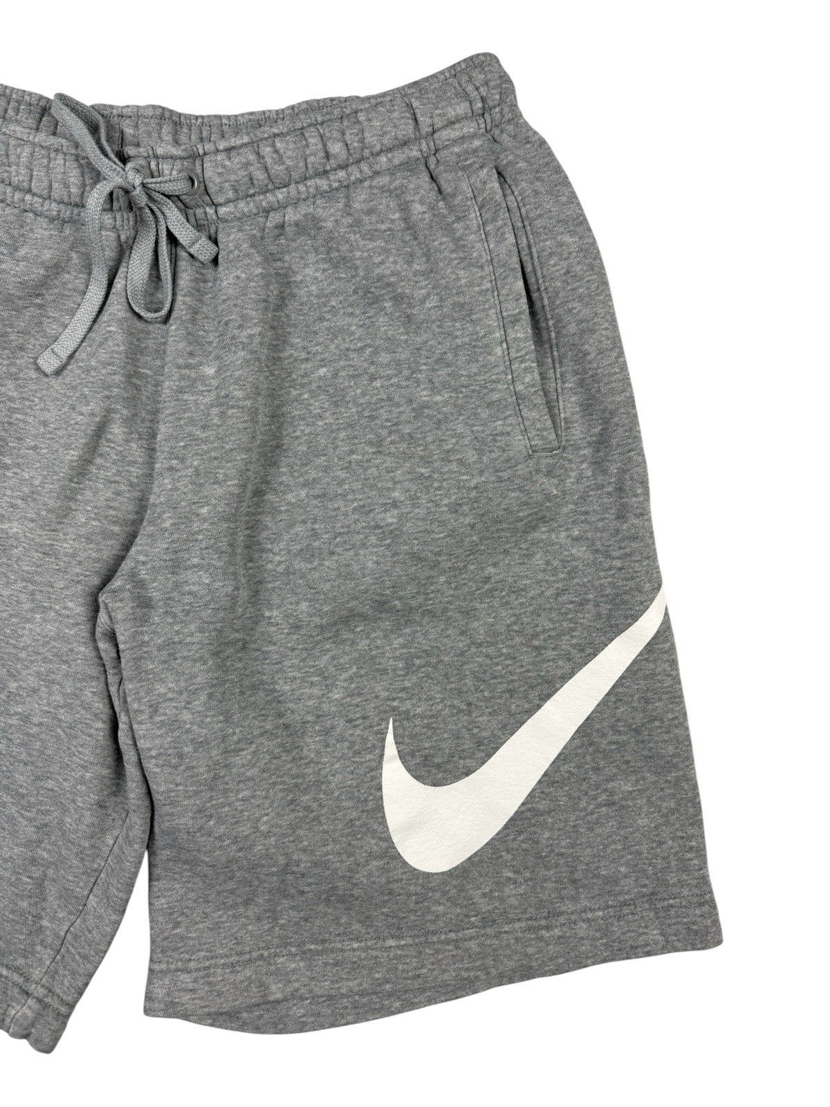 Nike Grey Big Tick Cotton Blend Lounge Jogger Sweat Shorts Large