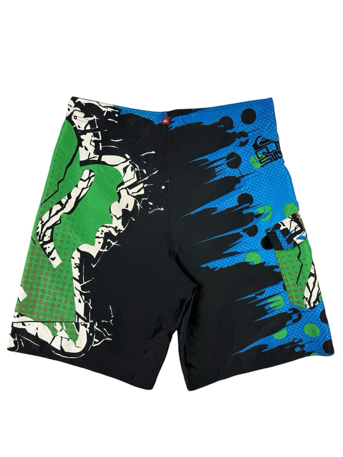 Quiksilver Retro Y2K Crazy Fox Pattern Board Swim Shorts 34W Large