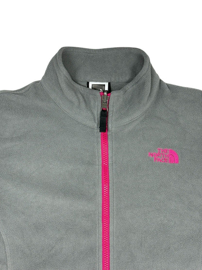 The North Face Grey Zip Fleece Jumper Jacket Girls XL