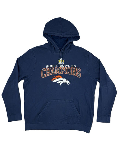 NFL Denver Broncos Blue Super Bowl 50 Hoodie XL