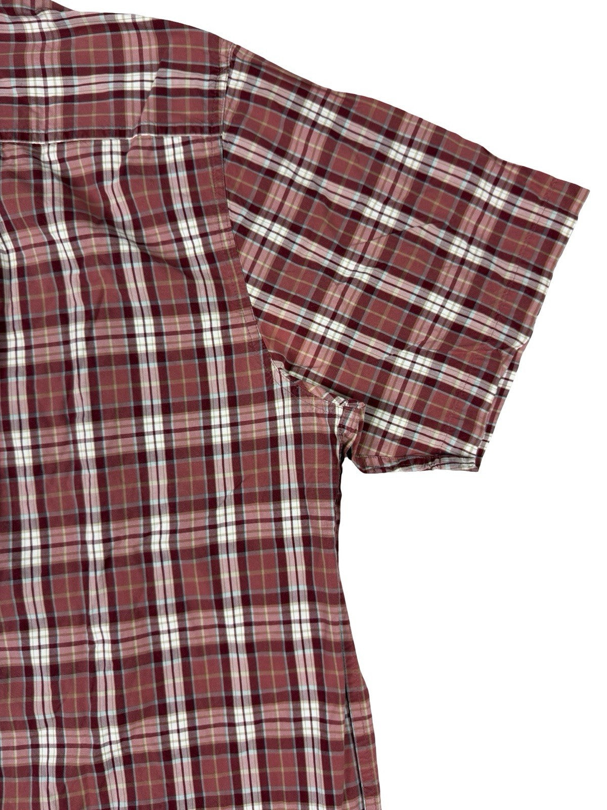 Carhartt Retro Red Plaid Short Sleeve Y2K Button Cotton Shirt 2XL