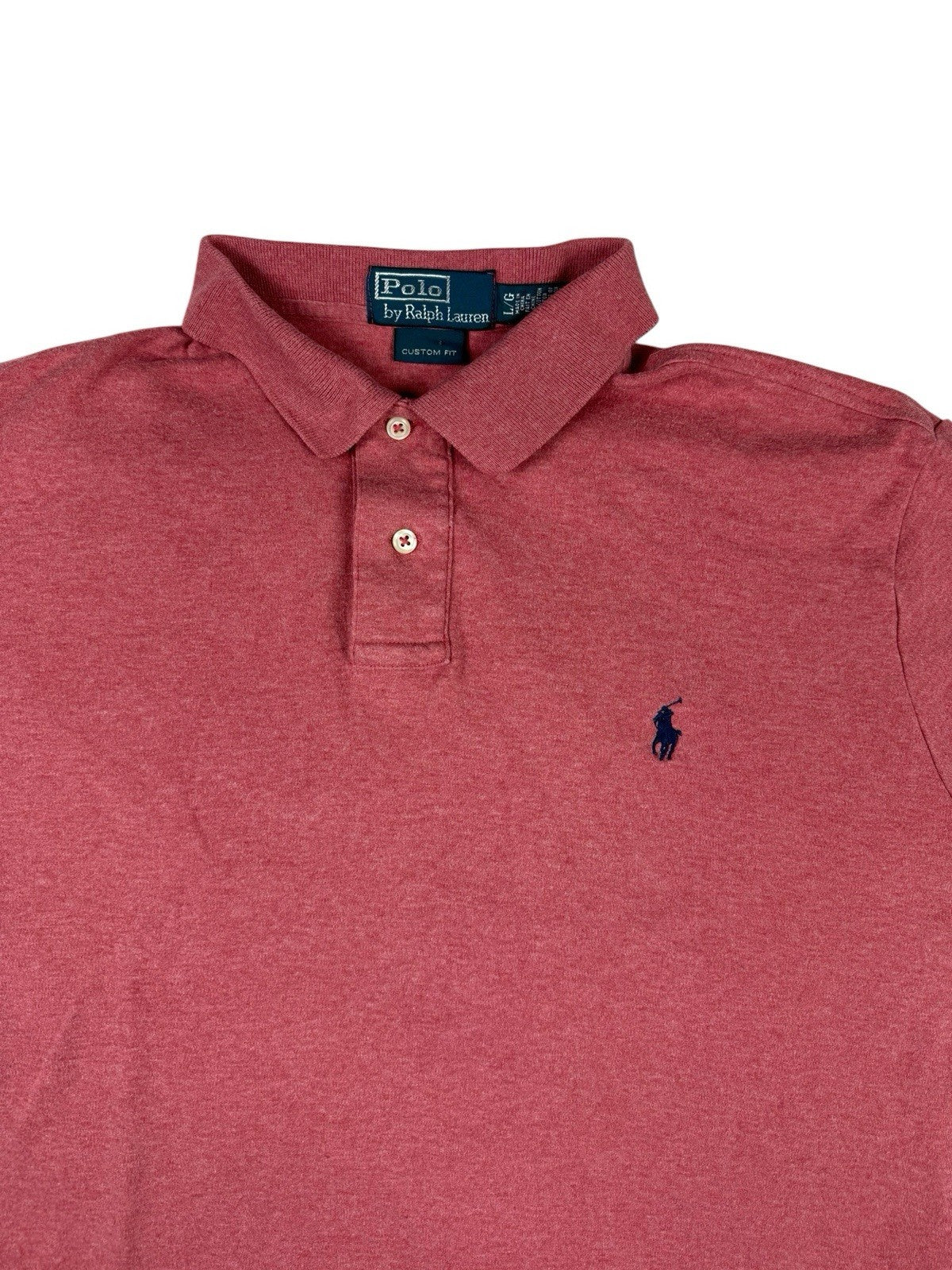 Polo Ralph Lauren Pink Custom Fit Polo Top Large