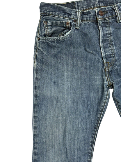 Levi's 501 Blue Straight Leg Denim Jeans 31W 30L