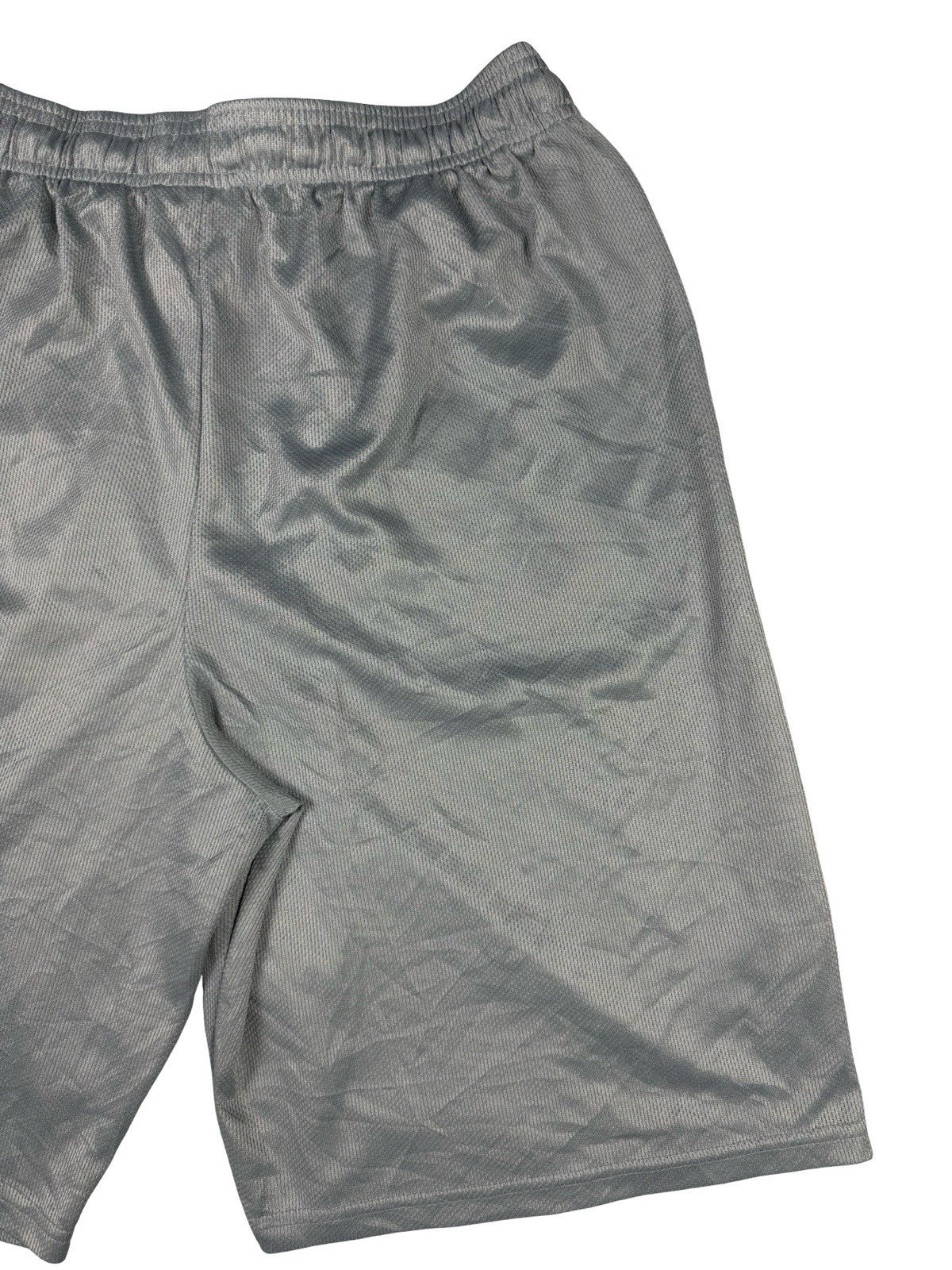 Champion Grey Polyester Spell Out Logo Basketball Sport Shorts Large