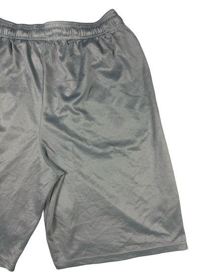 Champion Grey Polyester Spell Out Logo Basketball Sport Shorts Large
