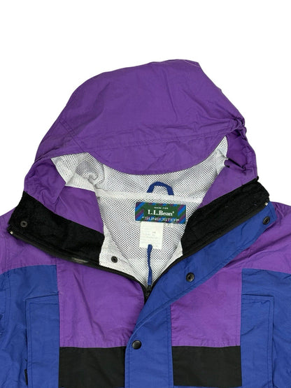 LL Bean Vintage Blue Sunbuster Zip Jacket Medium