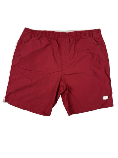 Nike Retro Y2K Red Nylon Swim Short Trunks 2XL 40/42