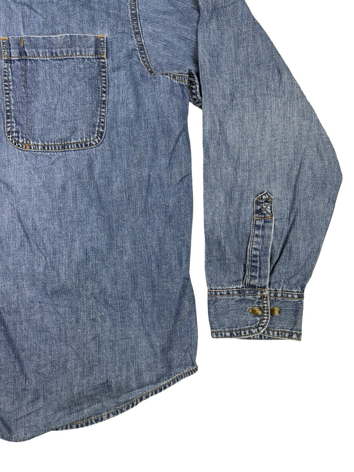 Levi's Signature Blue Denim Button Up Western Shirt XL