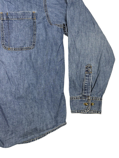 Levi's Signature Blue Denim Button Up Western Shirt XL