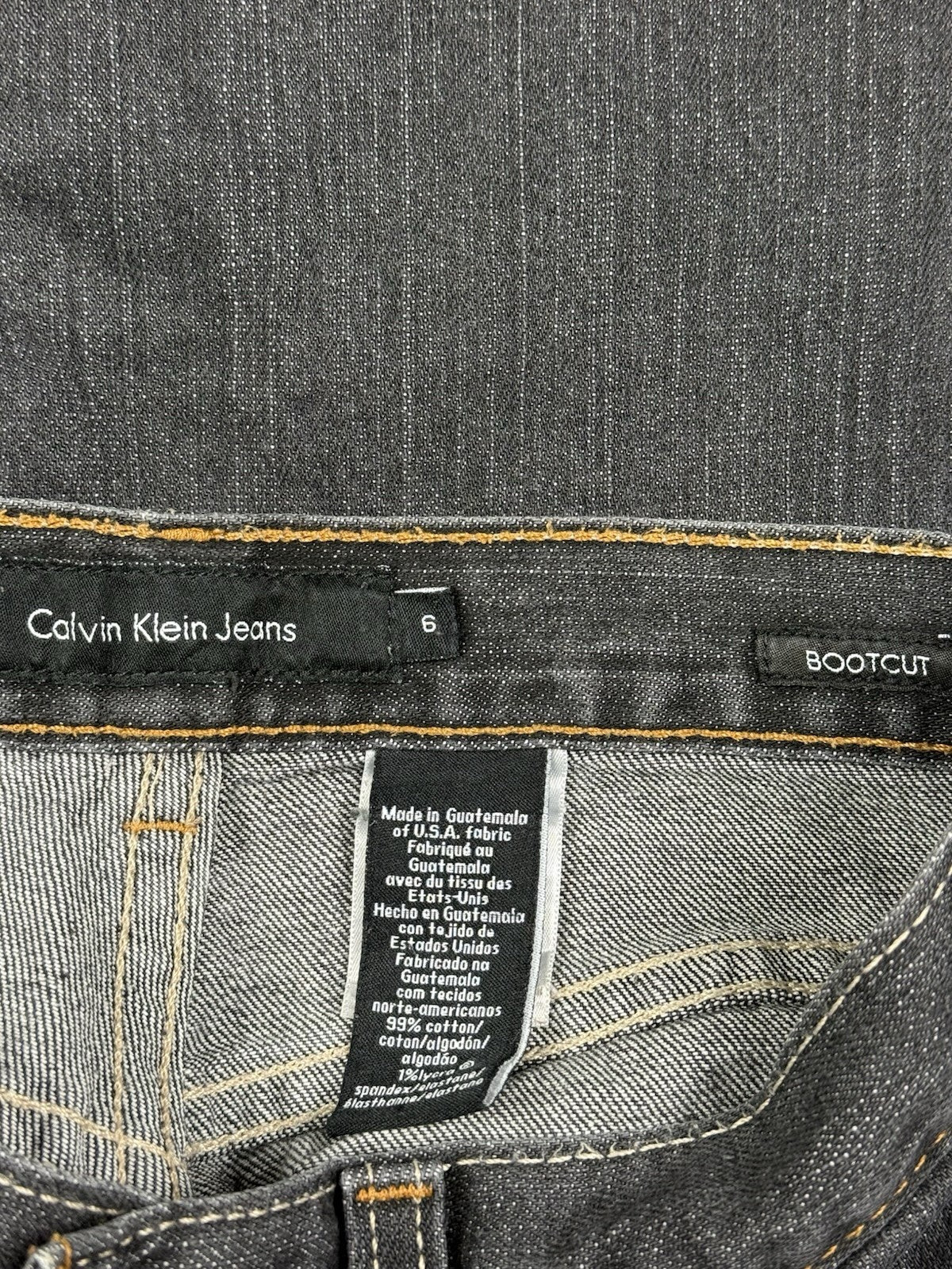 Calvin Klein Grey Denim Bootcut Jeans 26W 30L