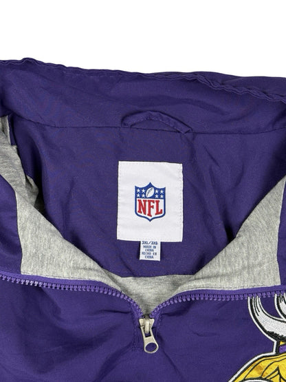 NFL Minnesota Vikings Purple 1/4 Zip Pullover Windbreaker 3XL