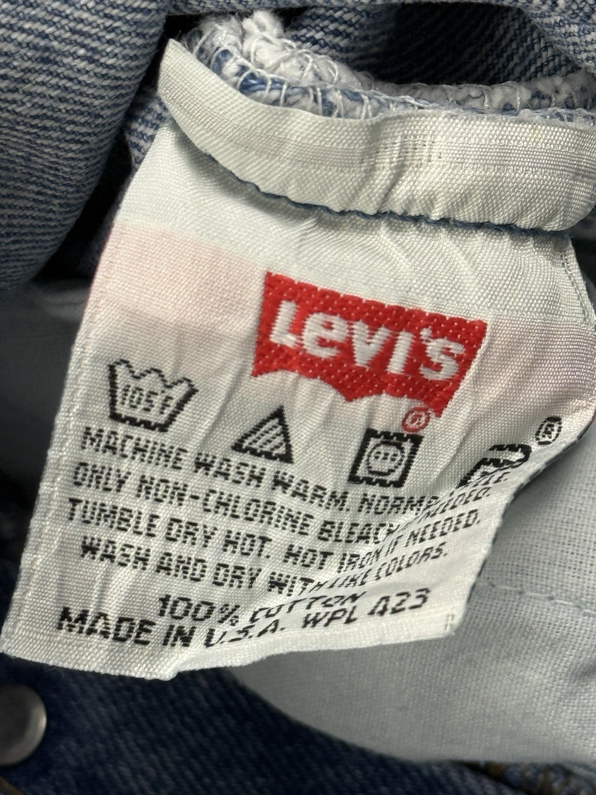 Levi's 501 Vintage Blue Straight Fit Women's Denim Jeans 25W 34L Made In USA